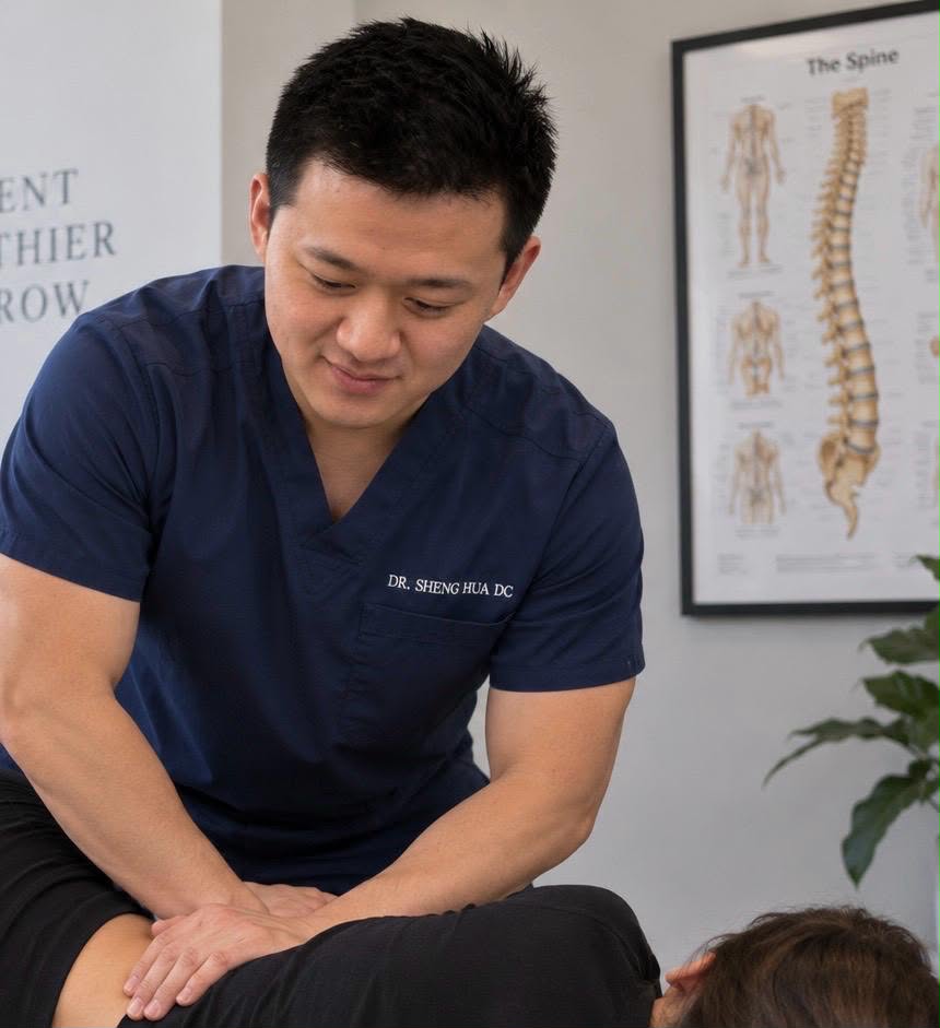 Dr. Sheng Hua treating a patient